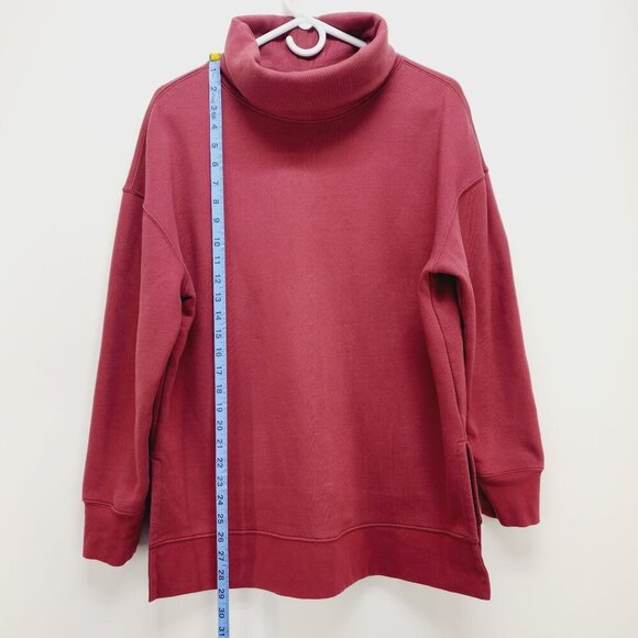 ATHLETA Maple Red turtle  Neck Sweatshirt Warm Pullover Size M - Picture 8 of 11